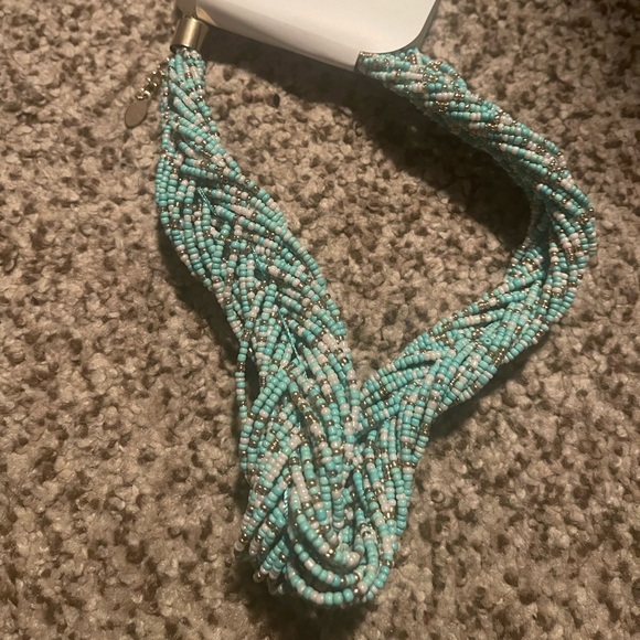 Women's Statement Necklace Twisted Interwoven Necklace Statement - Picture 1 of 1